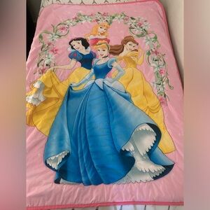 Disney Princess Pink and Blue Comforter Toddler Size-2000s